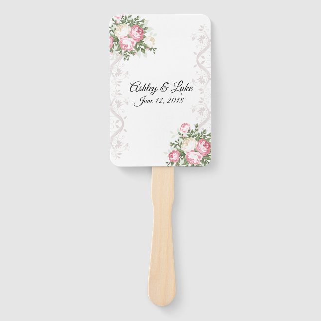Wedding Paddle Fan Fächer (Vorderseite)