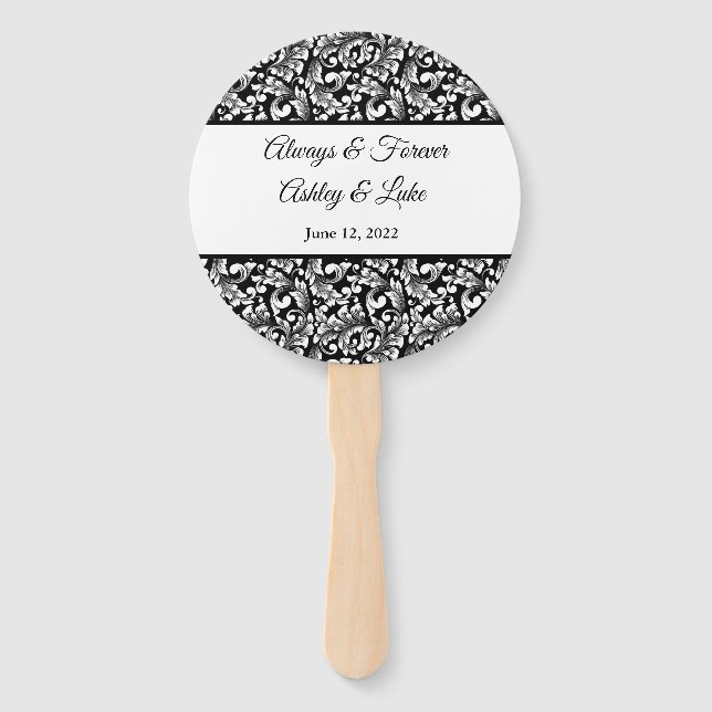 Wedding Paddle Fan Fächer (Vorderseite)
