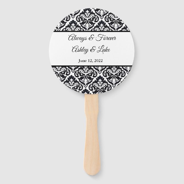 Wedding Paddle Fan Fächer (Vorderseite)