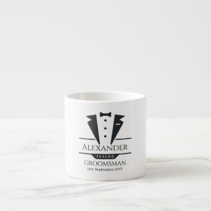 Wedding Party Tuxedo gibt Trauzeuge Espressotasse