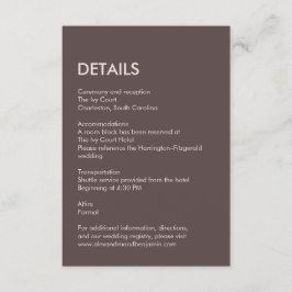 Wedding Peacock Botanical | Couture Enclosure Art Begleitkarte