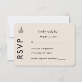 Wedding Peacock Botanical | Couture Response Art RSVP Karte