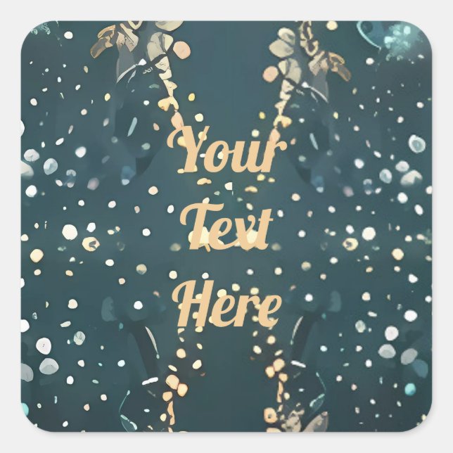 Wedding personalisiert Confetti Quadratischer Aufkleber (Vorderseite)
