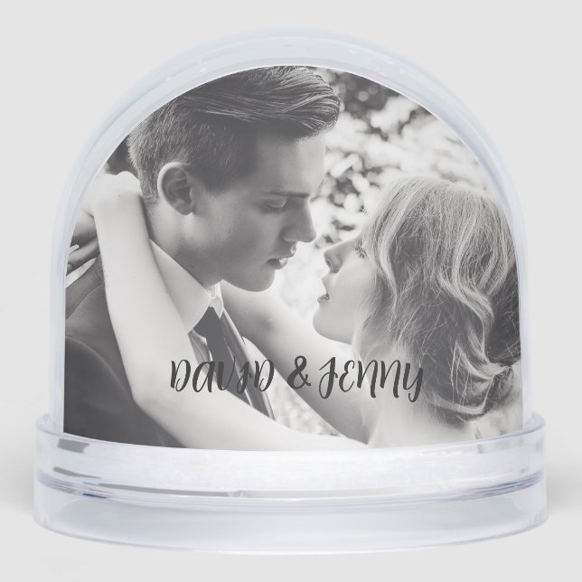  WEDDING PHOTO CUSTOM SNOW GLOBE SCHNEEKUGELN (Vorderseite)