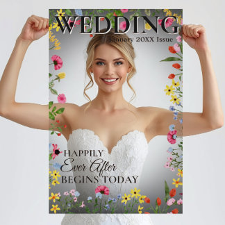 Wedding Photo Prop - Fun Magazine Cover  Acrylschild