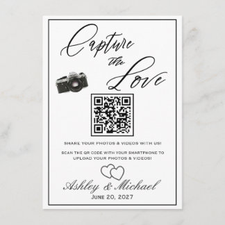 Wedding Photo QR Sign Begleitkarte