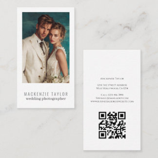 Wedding Photographer Photo Personalized QR Code Visitenkarte