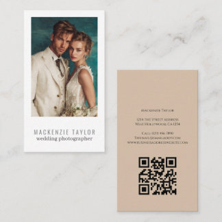 Wedding Photographer Photo Personalized QR Code Visitenkarte