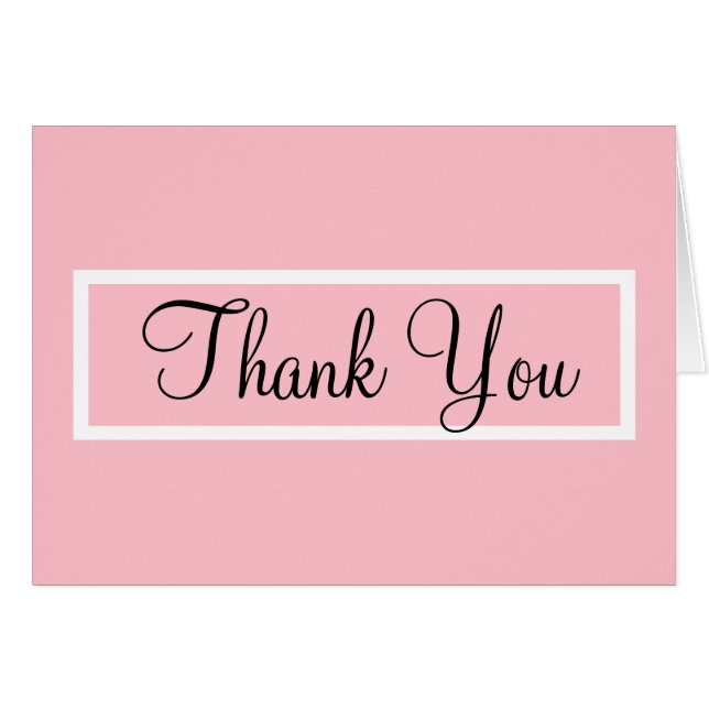 Wedding Pink Roses Vielen Dank (Vorderseite (Horizontal))