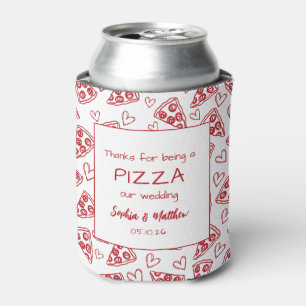 Wedding Pizza Red Italian Hand Drawn Danke Dosenkühler