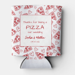 Wedding Pizza Red Italian Hand Drawn Danke Dosenkühler