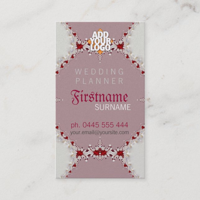 Wedding planner Carte de visite royal (Devant)