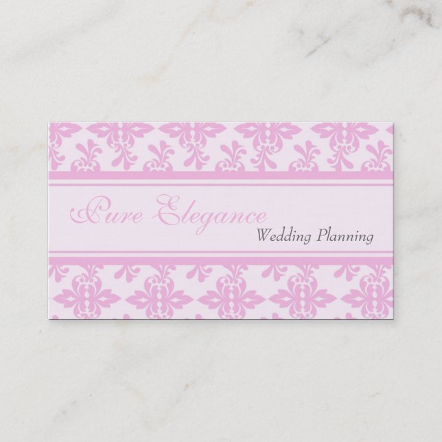 Wedding planner Damask Filigree Carte de visite (Devant)