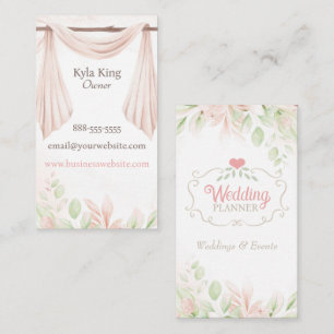 Wedding planner Élégant Carte de visite Floral