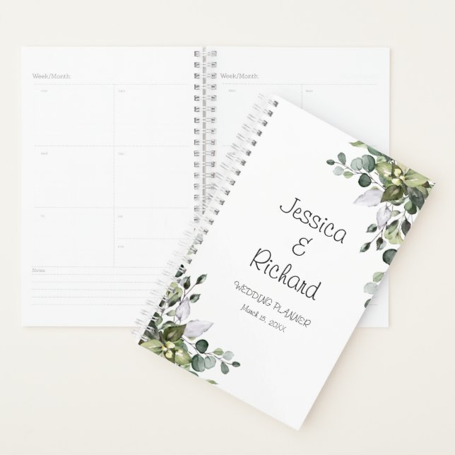 Wedding planner Eucalyptus (Devant avec enveloppe)