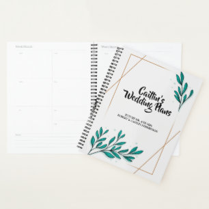 Wedding planner Feuille de l'huile d'or Floral