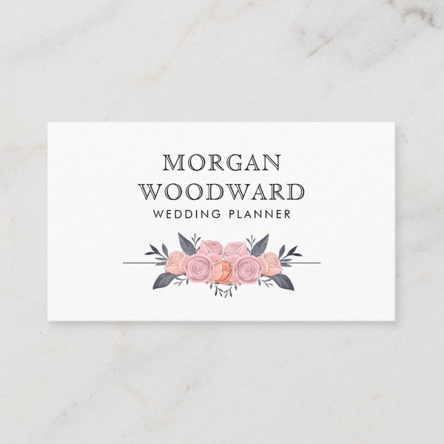 Wedding planner Floral Carte de visite (Devant)