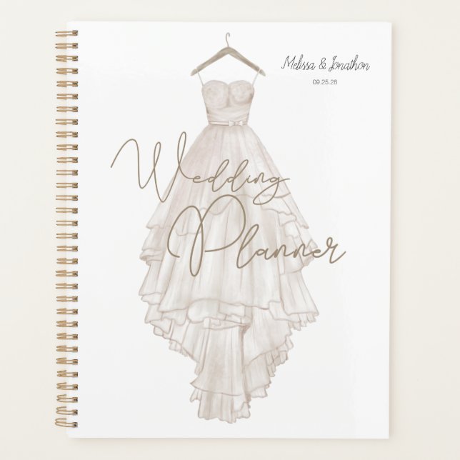 Wedding planner floral moderne Boho rose élégant (Devant)