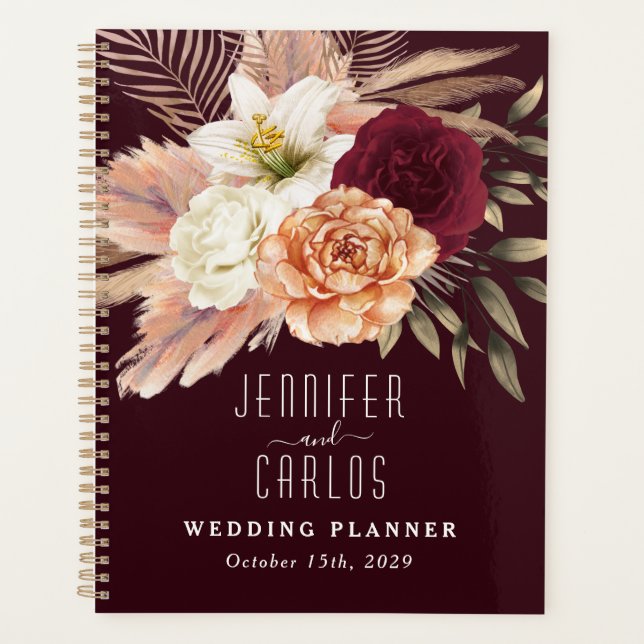 Wedding planner floral rustique (Devant)