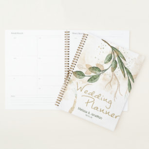 Wedding planner Floral vert Gold Sage