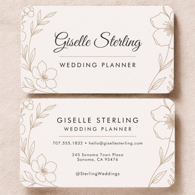 Wedding Planner Floral Visitenkarte (Von Creator hochgeladen)