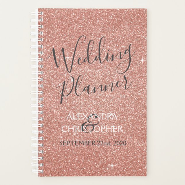 Wedding planner rose - Rose Parties scintillant d' (Devant)