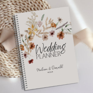 Wedding planner vintage à fleurs florales minuscul