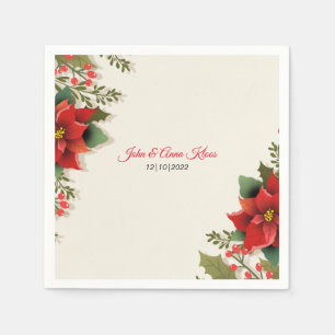 Wedding Poinsettia Serviette
