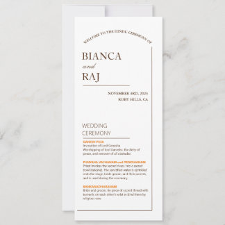 WEDDING-PROGRAMM EINLADUNG