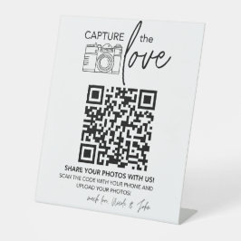 Wedding QR Code Sign | Minimalist Wedding Sign Sockelschild