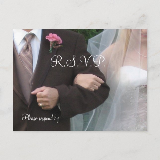 Wedding R.S.V.P. Einladungspostkarte (Vorderseite)