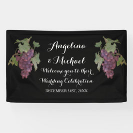 Wedding Reception Banner Wine Grape Winery Wedding