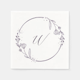 Wedding Reception Initial Napkins Serviette