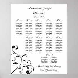 Wedding Reception Seating Chart - Standard Sizes Poster