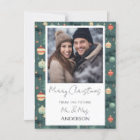 Wedding Retro Weihnachten Save the Date Postkarte