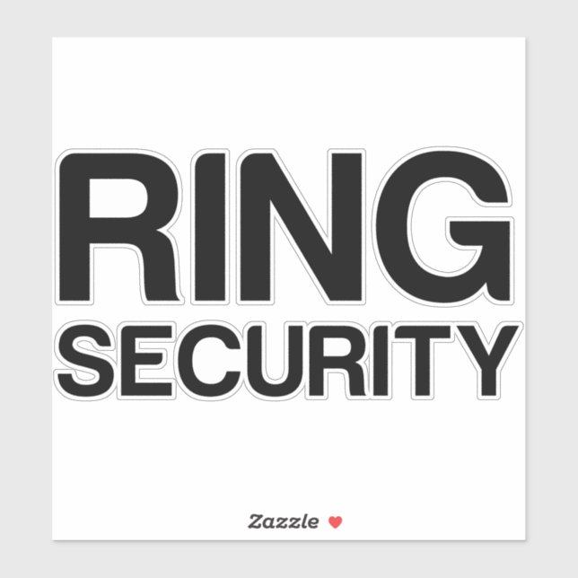 WEDDING RING SECURITY AUFKLEBER (Blatt)