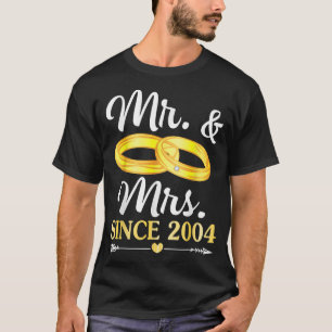 Wedding Ring Verheiratet Mr. & Mrs. Seit 2004 Happ T-Shirt