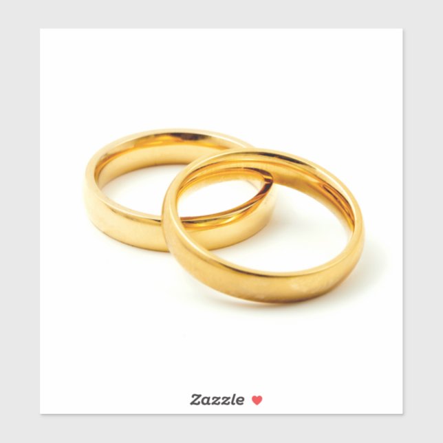 Wedding rings aufkleber (Blatt)