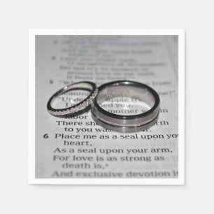 Wedding Rings Napkin Set Serviette