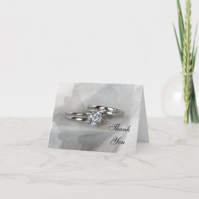 Wedding Rings on Gray Danke (Vorderseite)