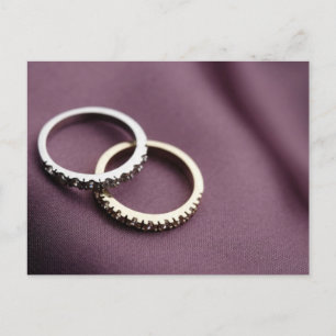 Wedding Rings Silver Postkarte