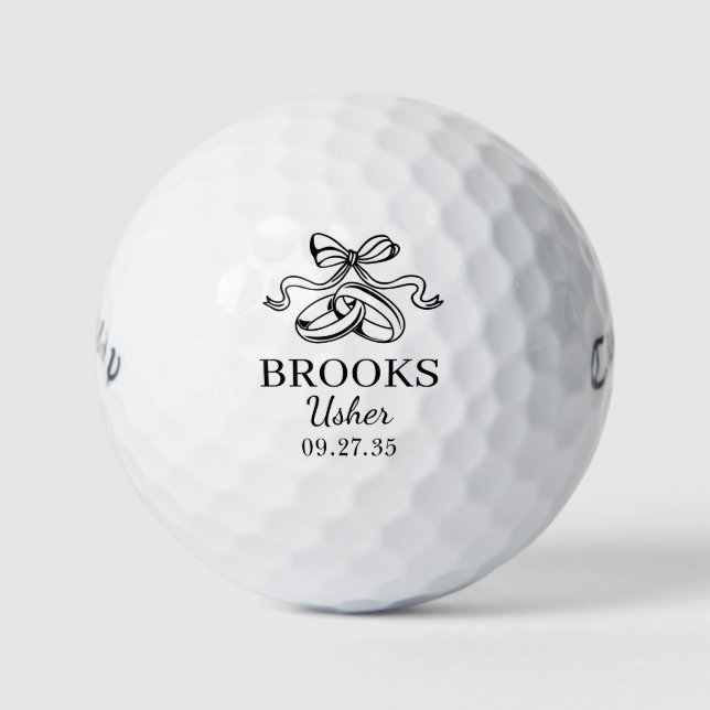 Wedding Rings Usher Golfball (Vorderseite)
