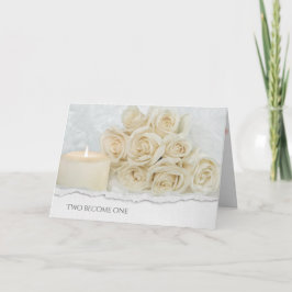 Wedding Rose Bouquet und Candle Karte