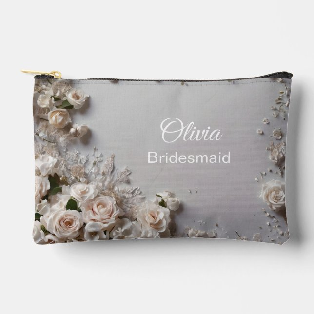 Wedding Roses Bridesmaid Zubehörtasche (Vorderseite)