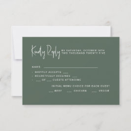 Wedding RSVP Card.