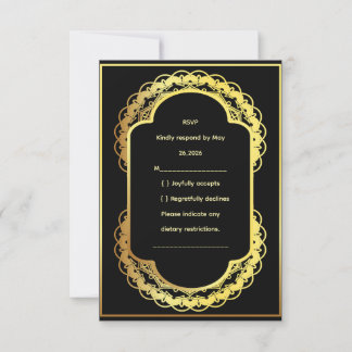 Wedding RSVP Card, Elegant Response Card Karte