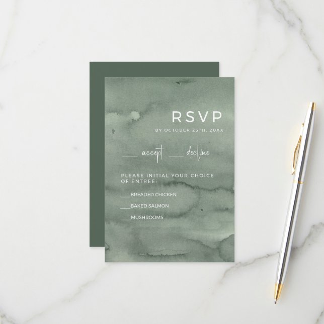 Wedding RSVP Cards (Devant/Arrière en situation)