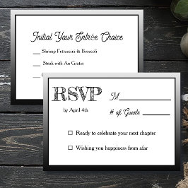 Wedding RSVP & Entrée Choices Einladung