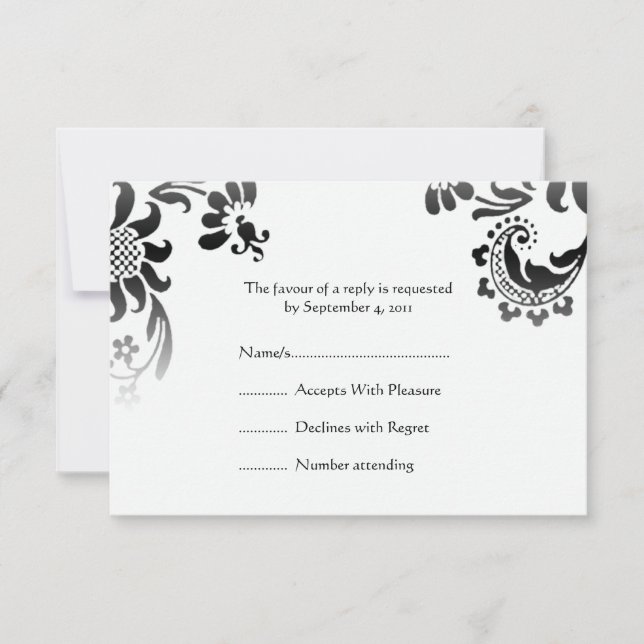 Wedding RSVP - klein Karte (Vorderseite)