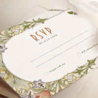 Wedding RSVP Vintag Art Nouveau William Morris